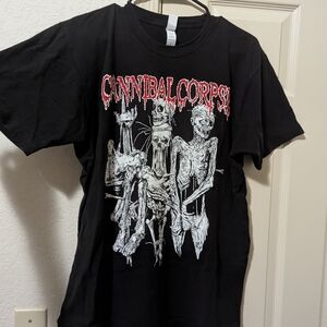Hot Topic Black Cannibal Corpse Graphic Tee Size Large Unisex Band Music Shirt